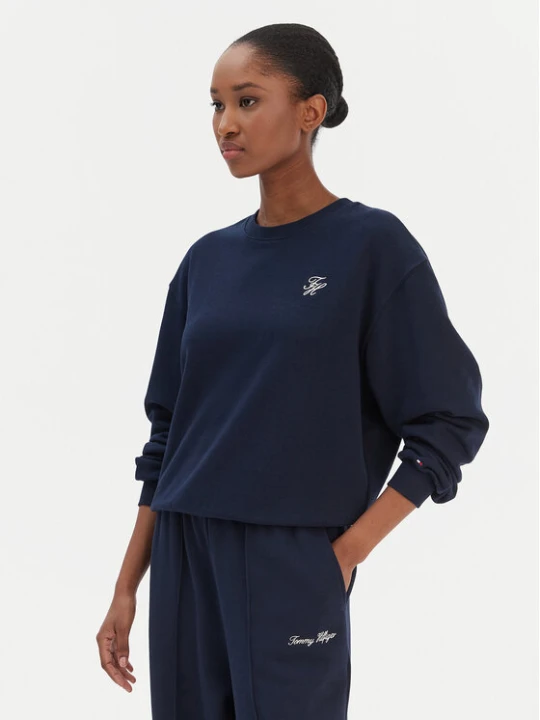 Zdjęcie produktu Tommy Hilfiger Bluza Script WW0WW49418 Granatowy Regular Fit