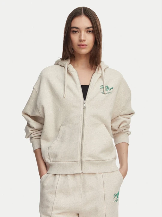 Zdjęcie produktu Tommy Hilfiger Bluza Terry WW0WW47845 Kremowy Relaxed Fit