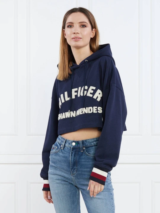 Zdjęcie produktu Tommy Hilfiger Bluza THXSM FLEECE CROP GRAPHIC | Cropped Fit granatowy