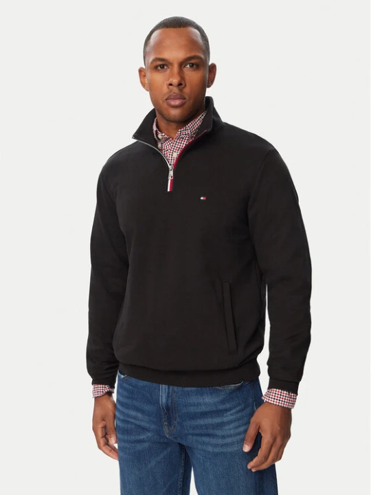 Zdjęcie produktu Tommy Hilfiger Bluza Tipping Terry MW0MW44943 Czarny Regular Fit