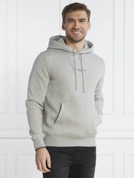 Zdjęcie produktu Tommy Hilfiger Bluza TOMMY LOGO TIPPED HOODY | Regular Fit szary