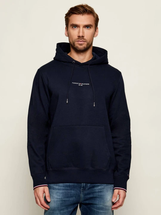 Zdjęcie produktu Tommy Hilfiger Bluza TOMMY LOGO TIPPED HOODY | Regular Fit granatowy