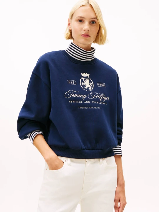 Zdjęcie produktu Tommy Hilfiger Bluza VARSITY | Loose fit granatowy