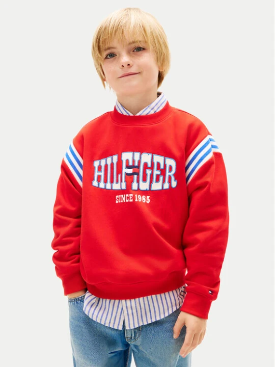Zdjęcie produktu Tommy Hilfiger Bluza Wavy Flag KB0KB10260 Czerwony Regular Fit
