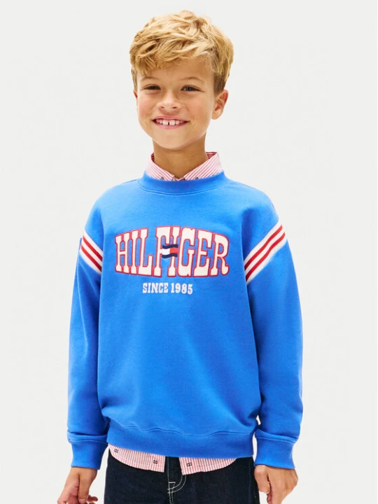 Zdjęcie produktu Tommy Hilfiger Bluza Wavy Flag KB0KB10260 Niebieski Regular Fit