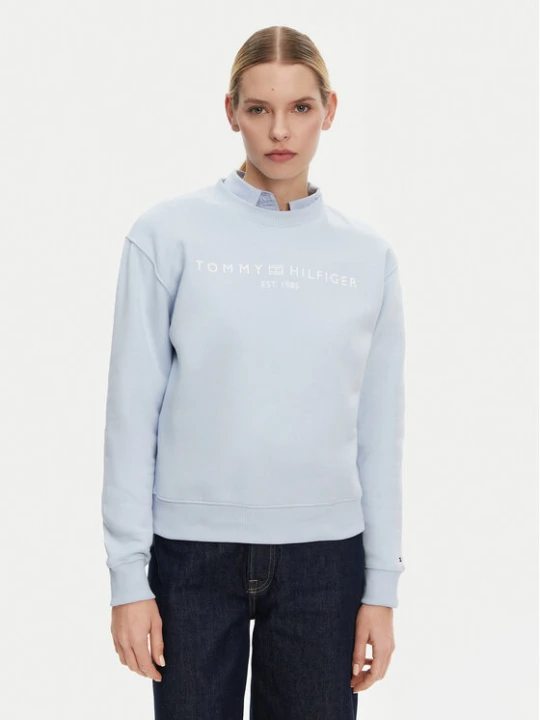 Zdjęcie produktu Tommy Hilfiger Bluza WW0WW39791 Błękitny Relaxed Fit Niebieski jasny