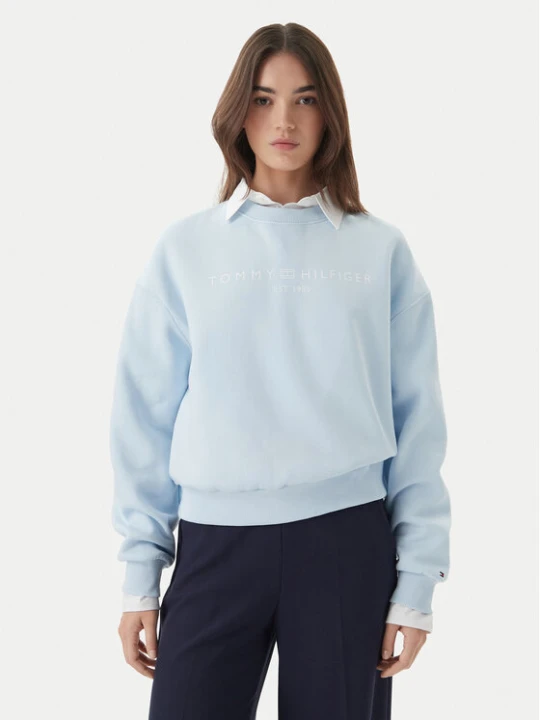 Zdjęcie produktu Tommy Hilfiger Bluza WW0WW47831 Niebieski jasny Regular Fit