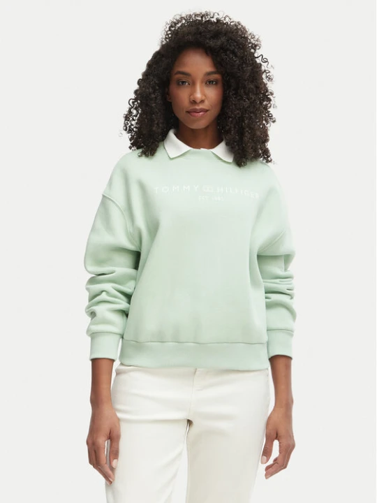 Zdjęcie produktu Tommy Hilfiger Bluza WW0WW47831 Zielony Regular Fit