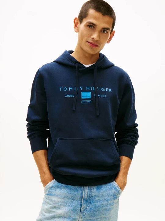Zdjęcie produktu Tommy Hilfiger Bluza z kapturem Harren Mężczyźni Bawełna (100%) niebieski