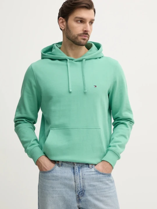 Zdjęcie produktu Tommy Hilfiger bluza z kapturem męska bawełniana zielony