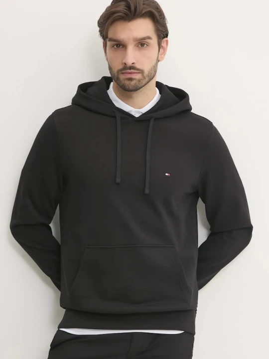 Zdjęcie produktu Tommy Hilfiger bluza z kapturem męska bawełniana czarny