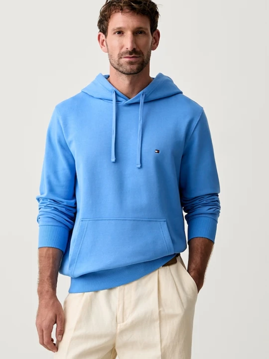 Zdjęcie produktu Tommy Hilfiger bluza z kapturem męska bawełniana niebieski