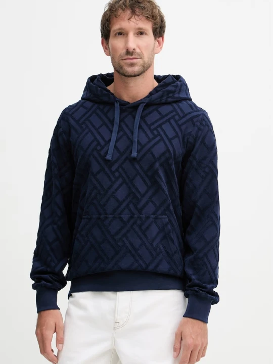 Zdjęcie produktu Tommy Hilfiger bluza z kapturem męska bawełniana SUMMER granatowy