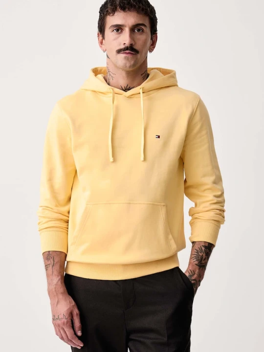 Zdjęcie produktu Tommy Hilfiger bluza z kapturem męska bawełniana żółty