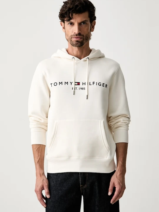 Zdjęcie produktu Tommy Hilfiger bluza z kapturem męska z bawełną beżowy