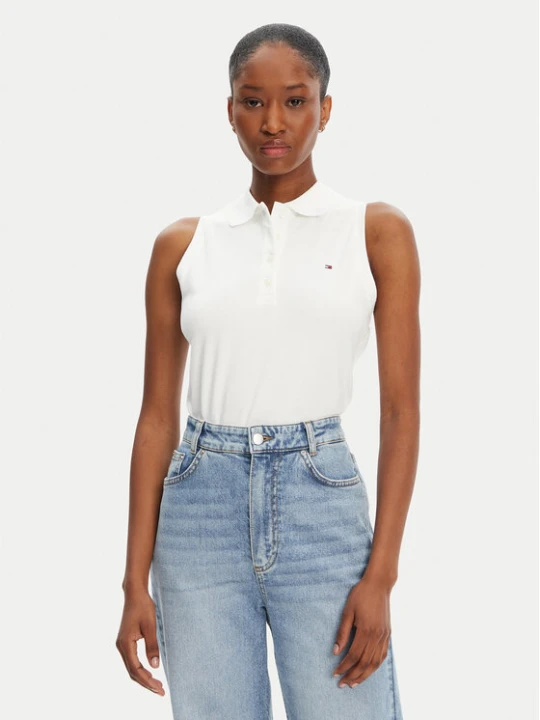 Zdjęcie produktu Tommy Hilfiger Bluzka 1985 WW0WW46790 Biały Slim Fit