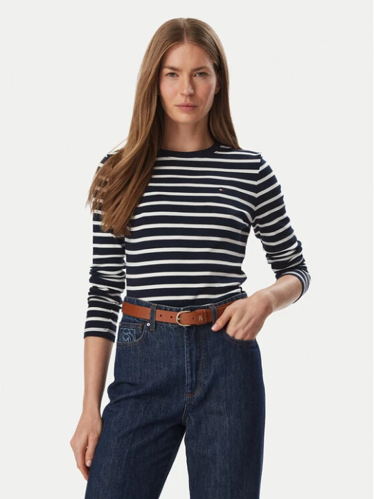 Zdjęcie produktu Tommy Hilfiger Bluzka Cody WW0WW53689 Granatowy Slim Fit