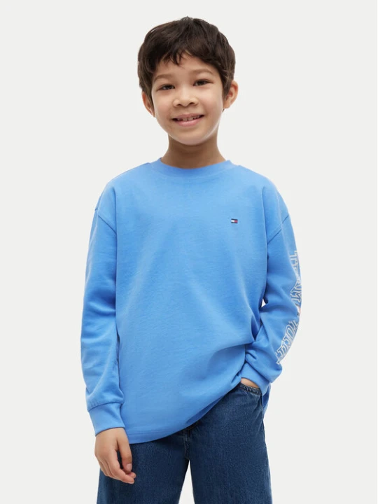 Zdjęcie produktu Tommy Hilfiger Bluzka Graphic KB0KB10512 Niebieski jasny Regular Fit