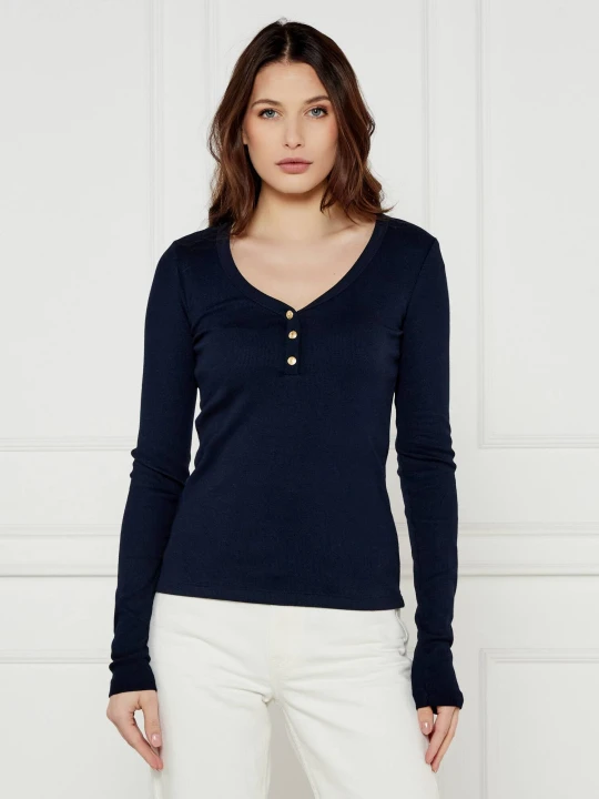 Zdjęcie produktu Tommy Hilfiger Bluzka HENLEY | Slim Fit granatowy