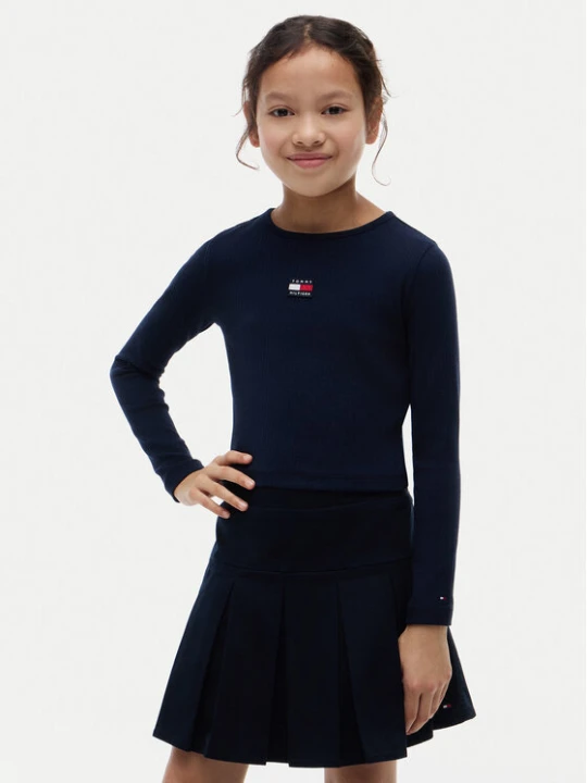 Zdjęcie produktu Tommy Hilfiger Bluzka KG0KG09065 Granatowy Regular Fit