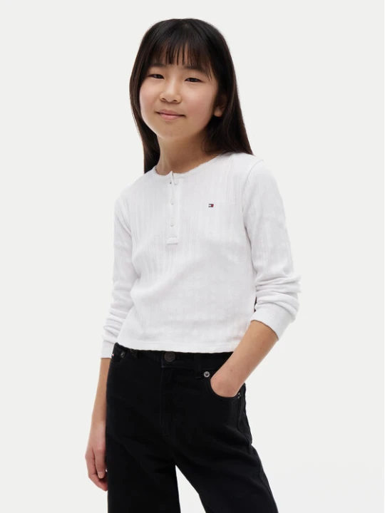 Zdjęcie produktu Tommy Hilfiger Bluzka KG0KG09463 Biały Regular Fit
