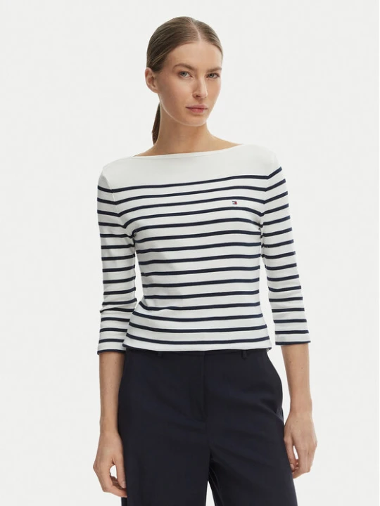 Zdjęcie produktu Tommy Hilfiger Bluzka New Cody WW0WW40589 Biały Slim Fit