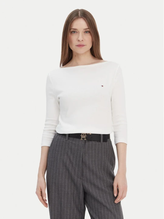 Zdjęcie produktu Tommy Hilfiger Bluzka New Cody WW0WW40589 Écru Slim Fit Kremowy