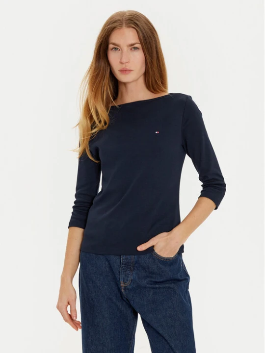 Zdjęcie produktu Tommy Hilfiger Bluzka New Cody WW0WW40589 Granatowy Slim Fit