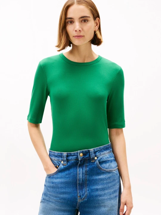 Zdjęcie produktu Tommy Hilfiger Bluzka | Slim Fit zielony