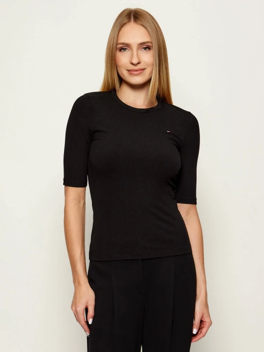 Zdjęcie produktu Tommy Hilfiger Bluzka | Slim Fit czarny