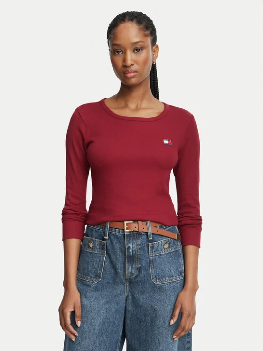 Zdjęcie produktu Tommy Hilfiger Bluzka UW0UW06066 Bordowy Slim Fit