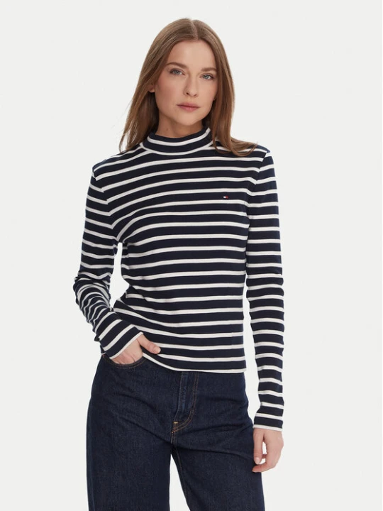 Zdjęcie produktu Tommy Hilfiger Bluzka WW0WW47307 Granatowy Slim Fit