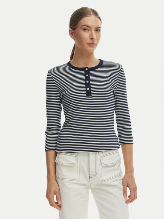 Zdjęcie produktu Tommy Hilfiger Bluzka WW0WW49629 Niebieski Slim Fit