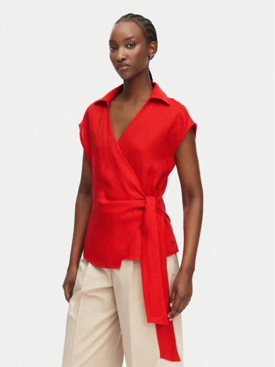 Zdjęcie produktu Tommy Hilfiger Bluzka WW0WW49632 Pomarańczowy Regular Fit