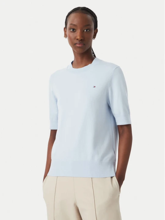 Zdjęcie produktu Tommy Hilfiger Bluzka WW0WW49705 Niebieski Slim Fit