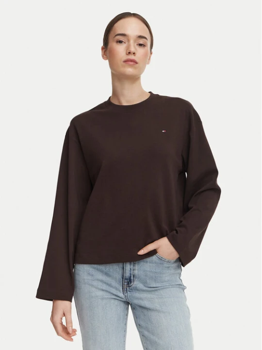 Zdjęcie produktu Tommy Hilfiger Bluzka WW0WW51740 Brązowy Relaxed Fit
