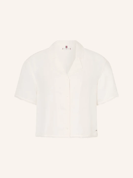 Zdjęcie produktu Tommy Hilfiger Bluzka Z Lnu beige BIAŁY