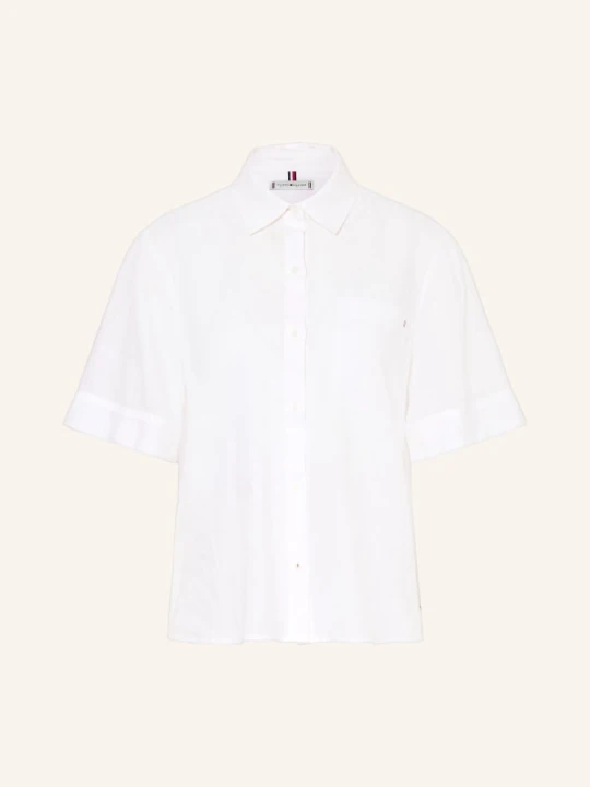 Zdjęcie produktu Tommy Hilfiger Bluzka Z Lnu weiss BIAŁY