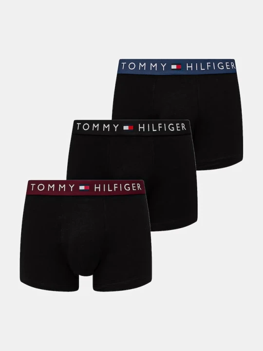 Zdjęcie produktu Tommy Hilfiger bokserki dopasowane męskie bawełniane z elastanem 3-pack czarny
