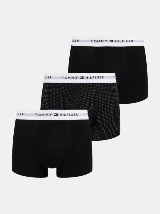 Zdjęcie produktu Tommy Hilfiger bokserki dopasowane męskie bawełniane z elastanem 3-pack czarny