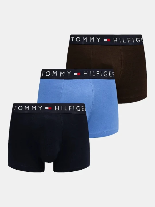 Zdjęcie produktu Tommy Hilfiger bokserki dopasowane męskie bawełniane z elastanem 3-pack niebieski