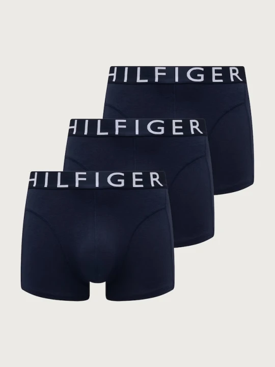 Zdjęcie produktu Tommy Hilfiger bokserki dopasowane męskie bawełniane z elastanem 3-pack granatowy