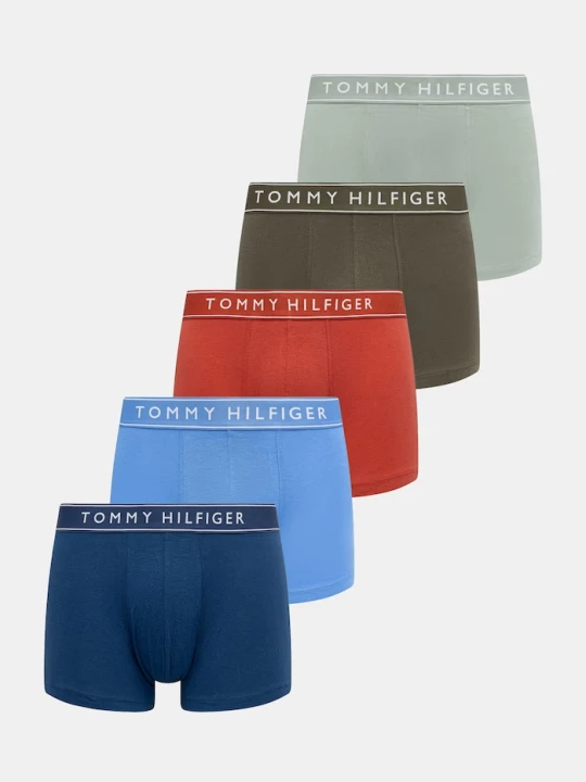 Zdjęcie produktu Tommy Hilfiger bokserki dopasowane męskie bawełniane z elastanem 5-pack niebieski