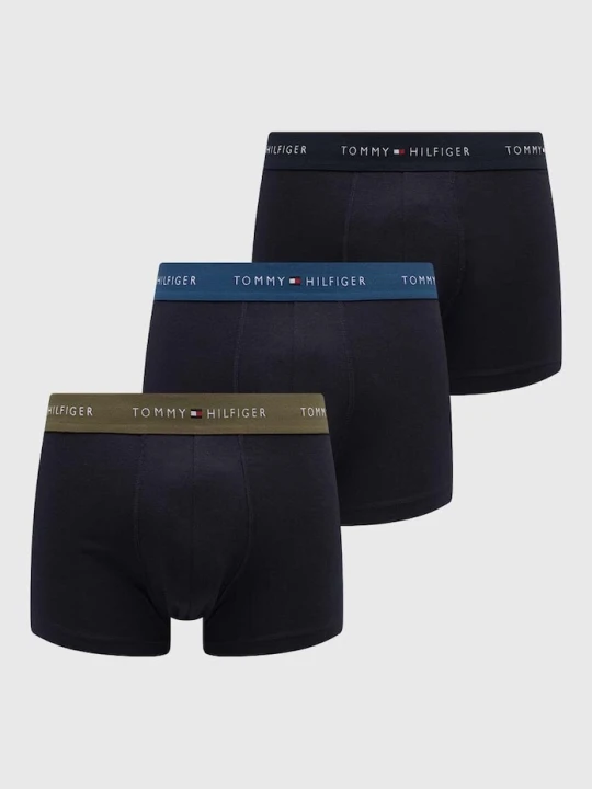 Zdjęcie produktu Tommy Hilfiger bokserki dopasowane męskie z bawełną 3-pack granatowy
