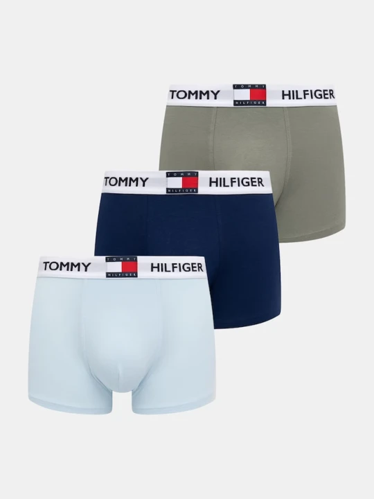 Zdjęcie produktu Tommy Hilfiger bokserki męskie bawełniane z elastanem 3-pack granatowy