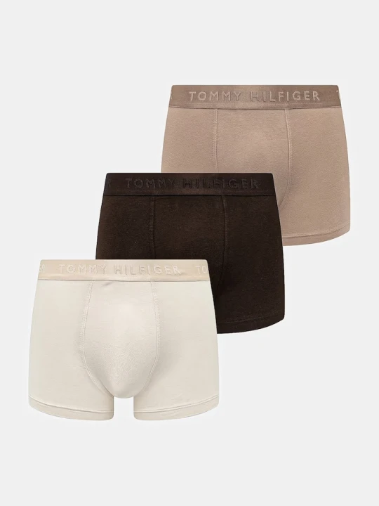 Zdjęcie produktu Tommy Hilfiger bokserki męskie z modalem 3-pack brązowy
