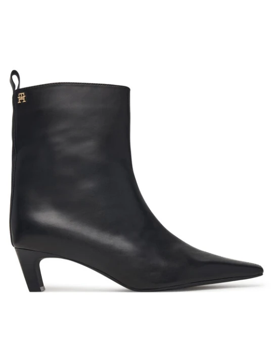 Zdjęcie produktu Tommy Hilfiger Botki Kitten Heel Leather Ankle Boot FW0FW09669 Czarny