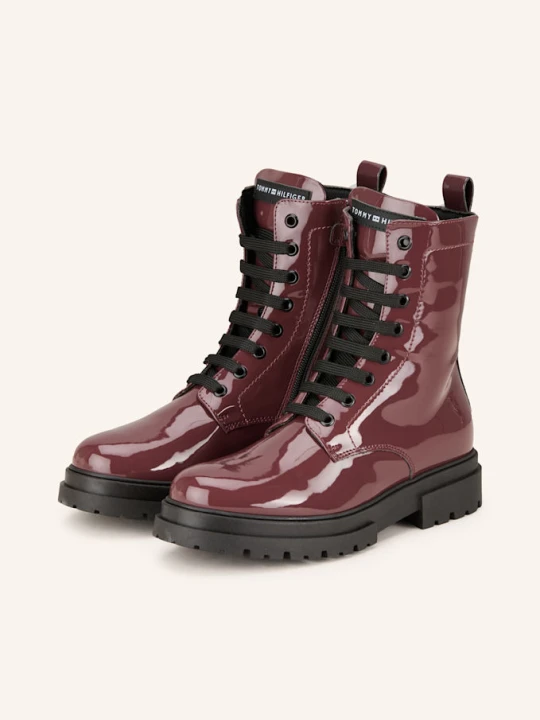 Zdjęcie produktu Tommy Hilfiger Botki Sznurowane rot CIEMNOCZERWONY