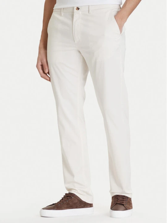 Zdjęcie produktu Tommy Hilfiger Chinosy Denton MW0MW41923 Écru Straight Fit Kremowy
