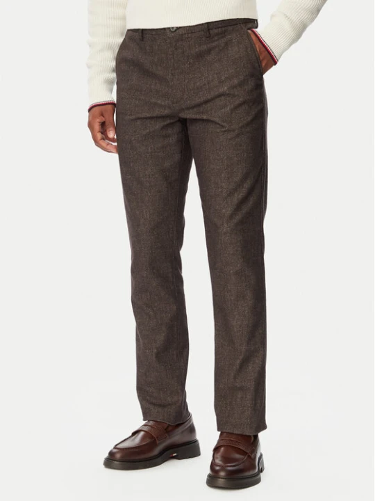 Zdjęcie produktu Tommy Hilfiger Chinosy Denton MW0MW44823 Brązowy ciemny Slim Fit
